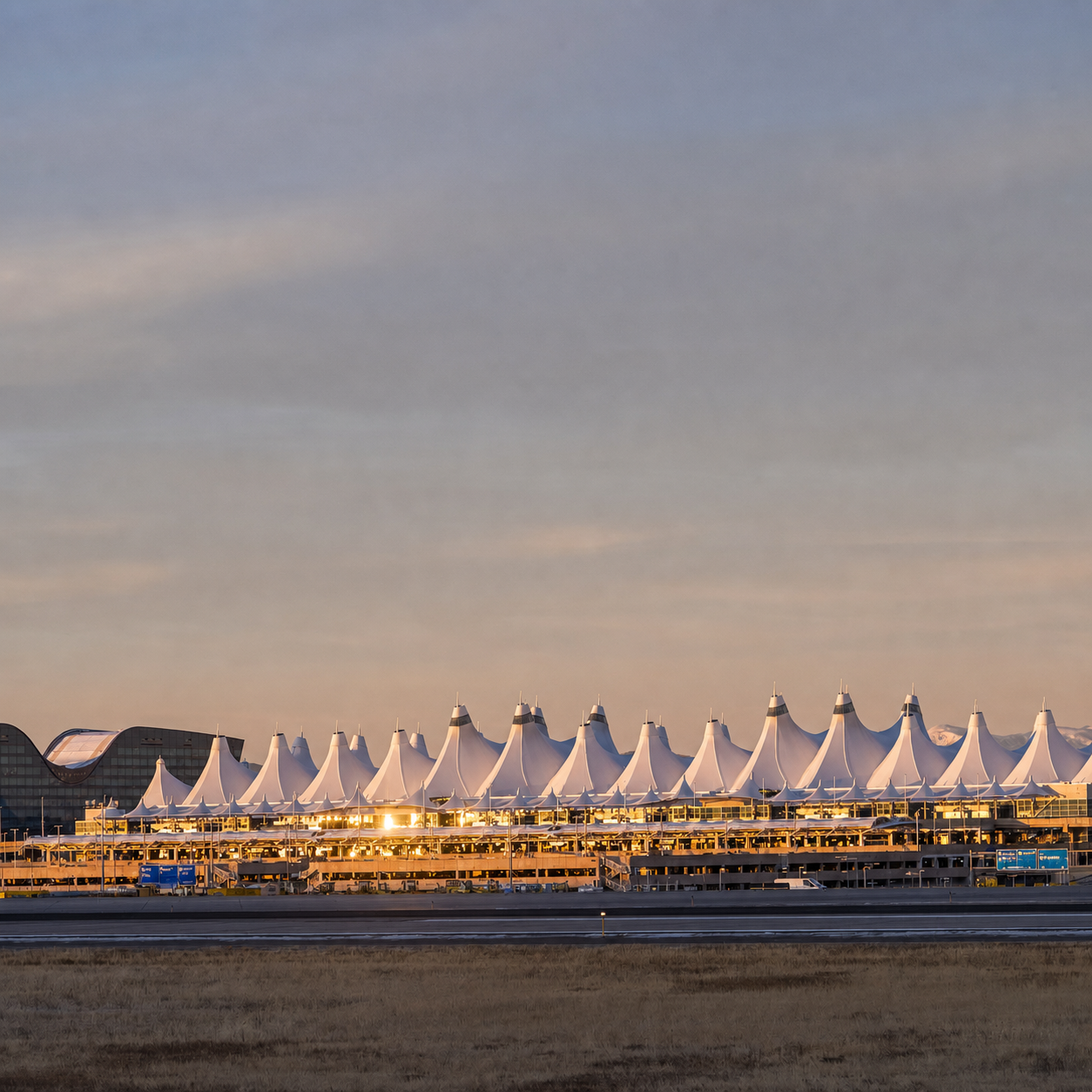 Tented terminal structure at Denver International Airport